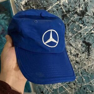Mercedes Benz Men's Blue and White Racing Hat
